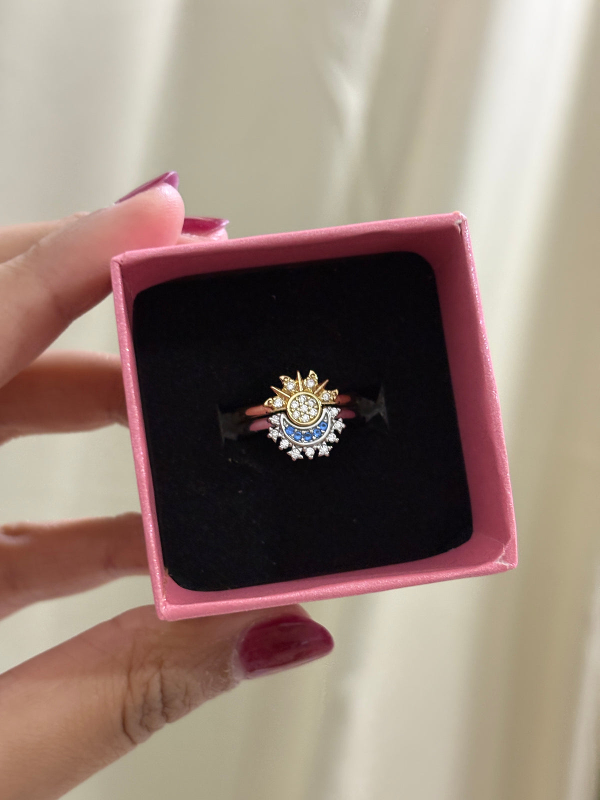 Moon & Star Ring