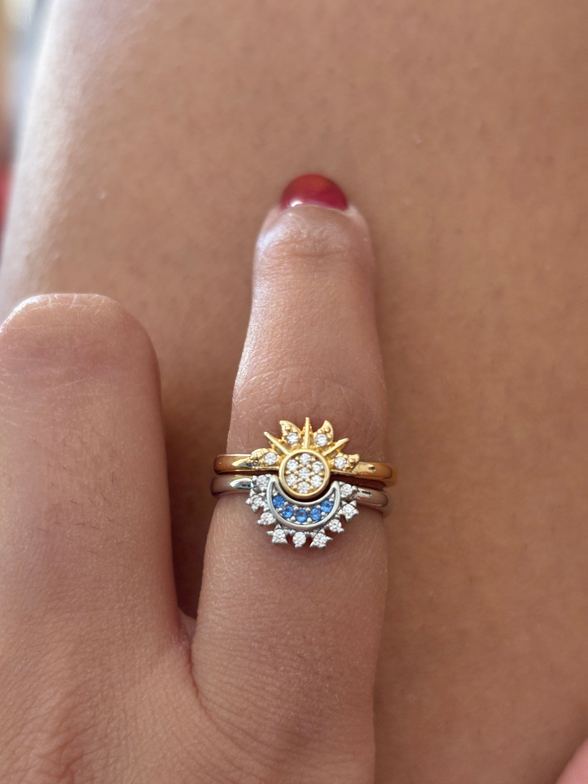 Moon & Star Ring