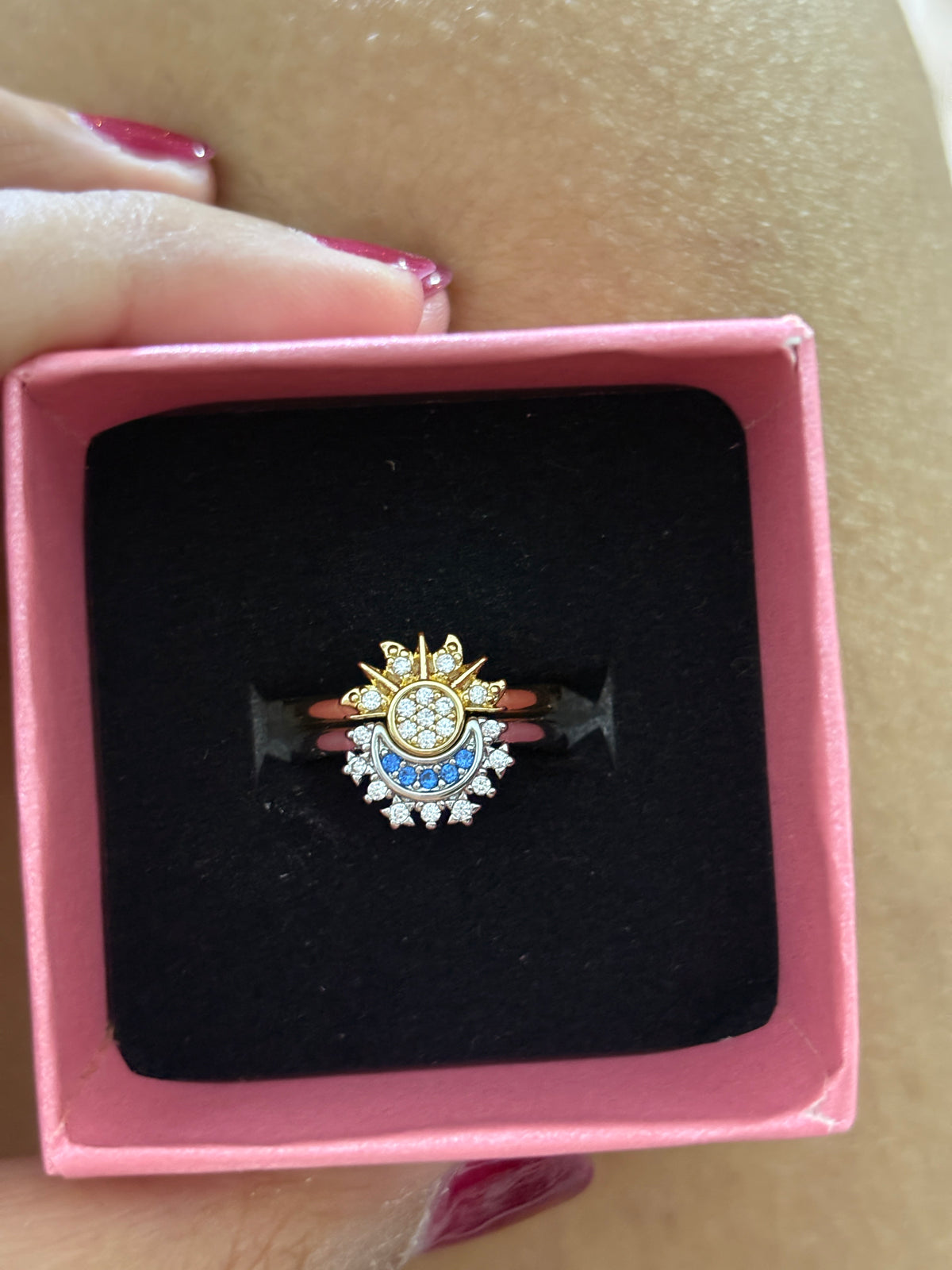 Moon & Star Ring