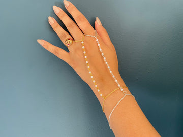 Ring Bracelet Pair (Pearl)