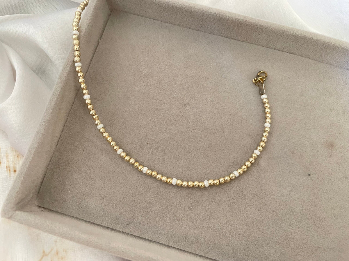 Golden & Pearl Anklet
