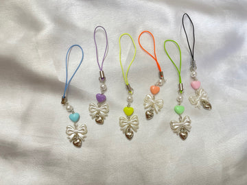 Bow & Heart Phone Charm
