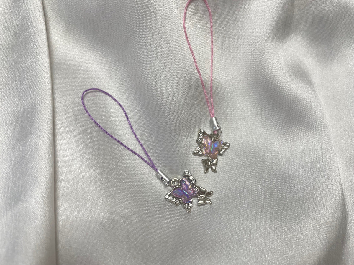 Dual Butterfly Phone Charm