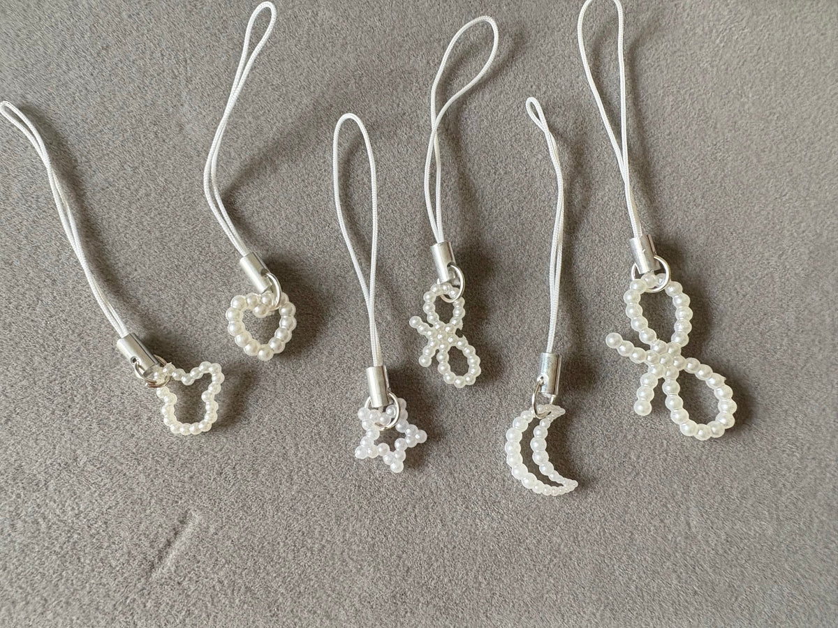 Mini Pearl Phone Charm