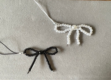 Beaded Bow Phone Charm