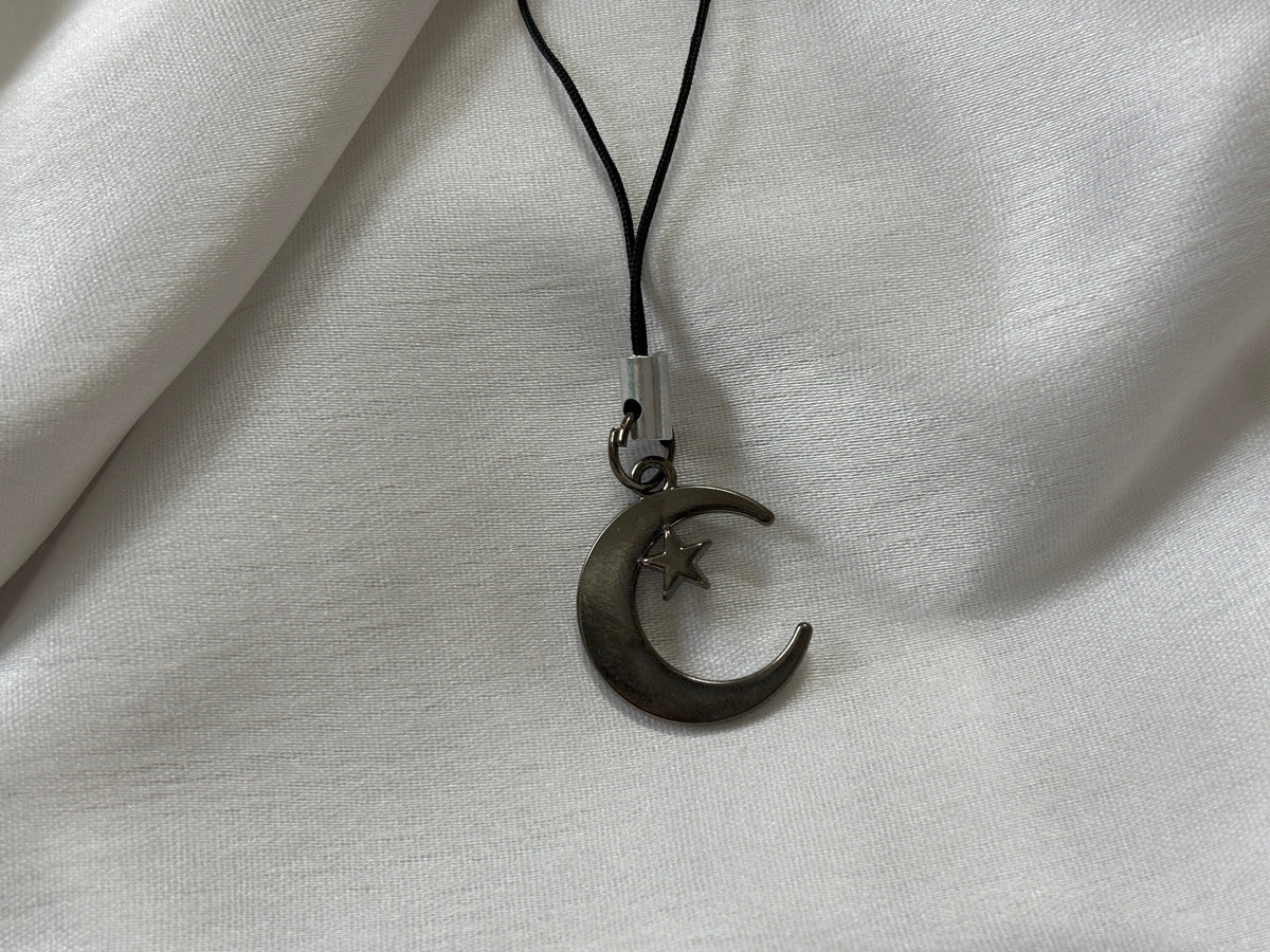 Black Moon & Star Phone Charm