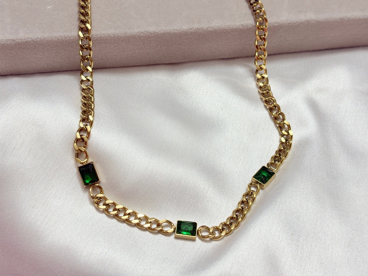 Enchanted Emerald Link Necklace