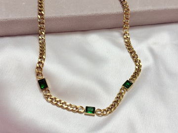 Enchanted Emerald Link Necklace