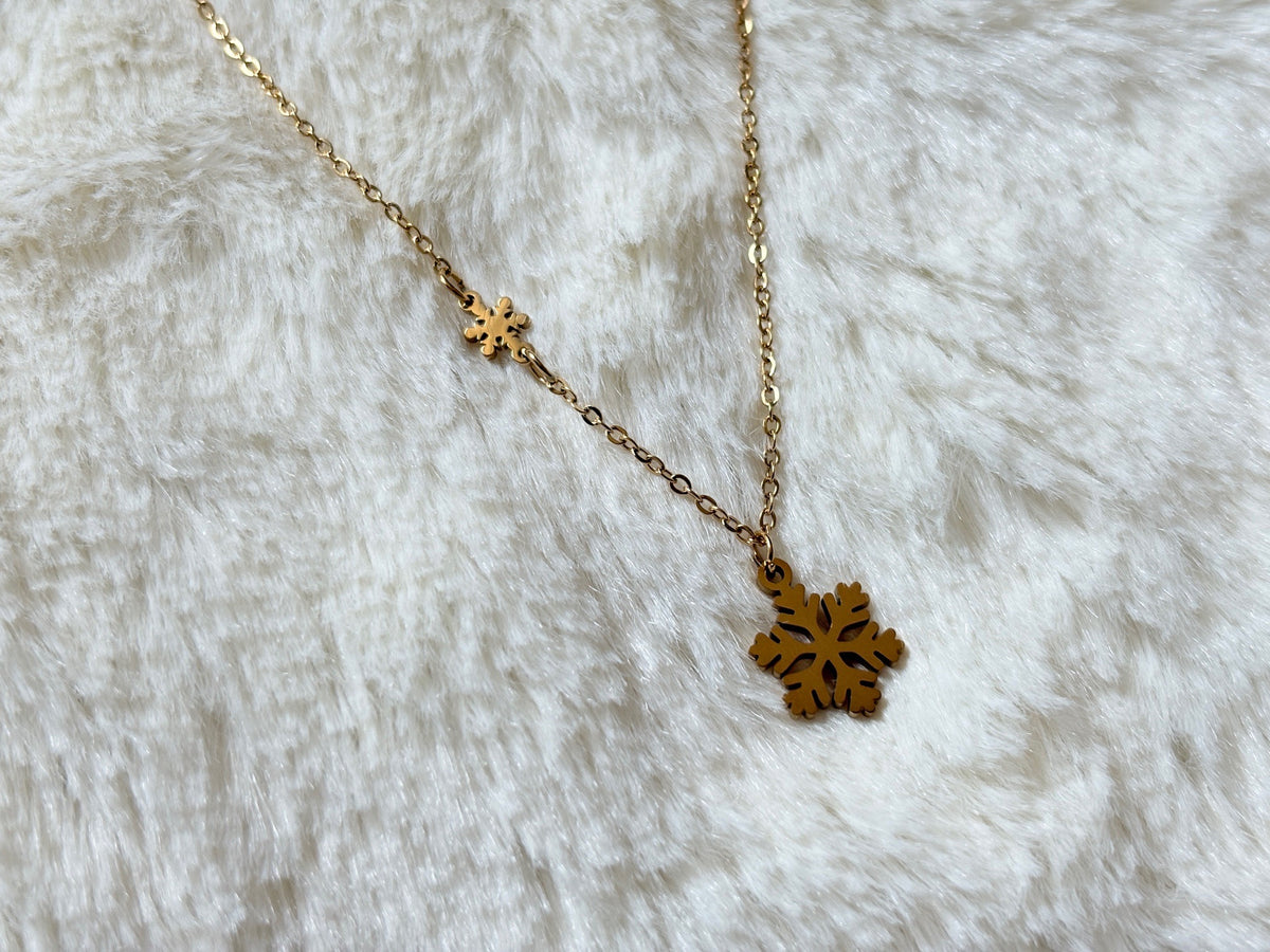 Golden Snowflake Necklace