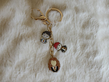 Harry, Ron & Hermione Character Keychain