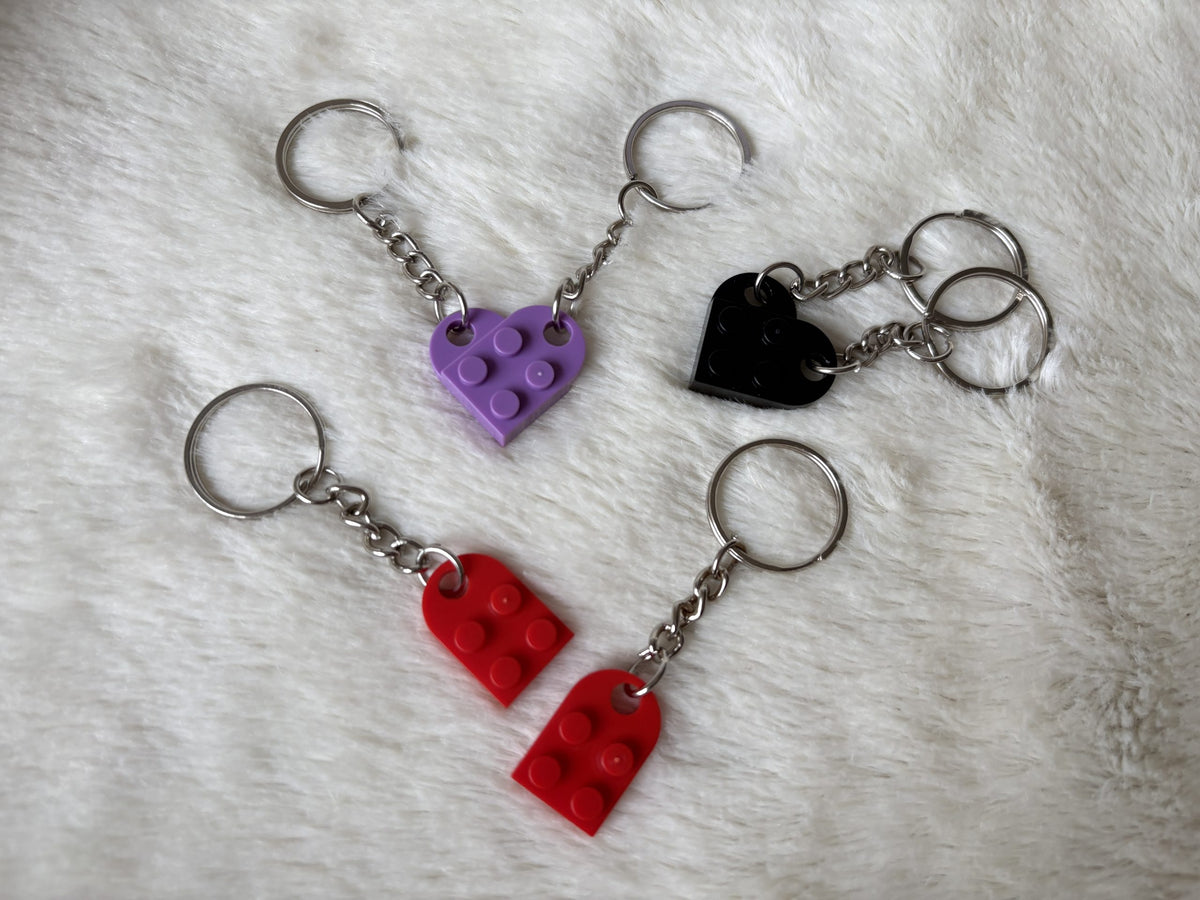 Lego Heart Keychains