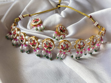 Meenakari Lotus Set