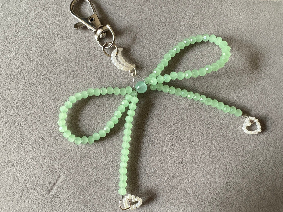 Green Bow Bag Charm
