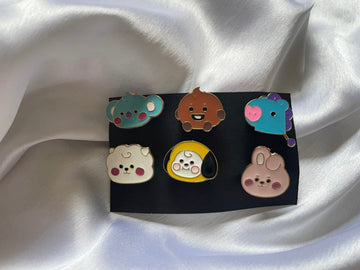 BT21 Character Enamel Pins