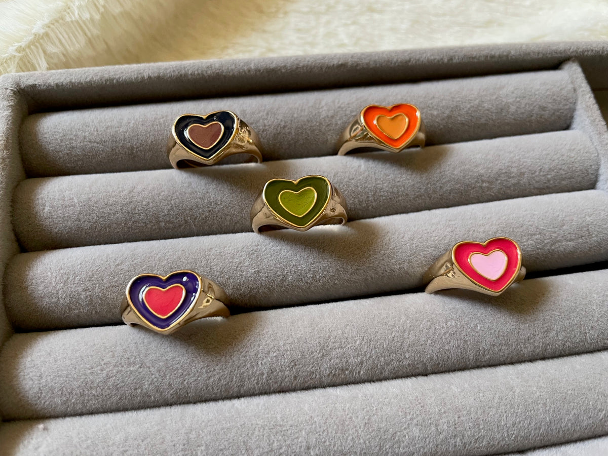Y2K Heart Rings