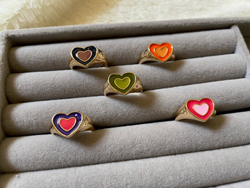 Y2K Heart Rings