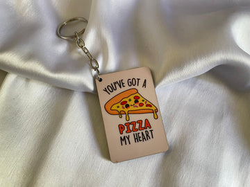 Pizza My Heart Keychain