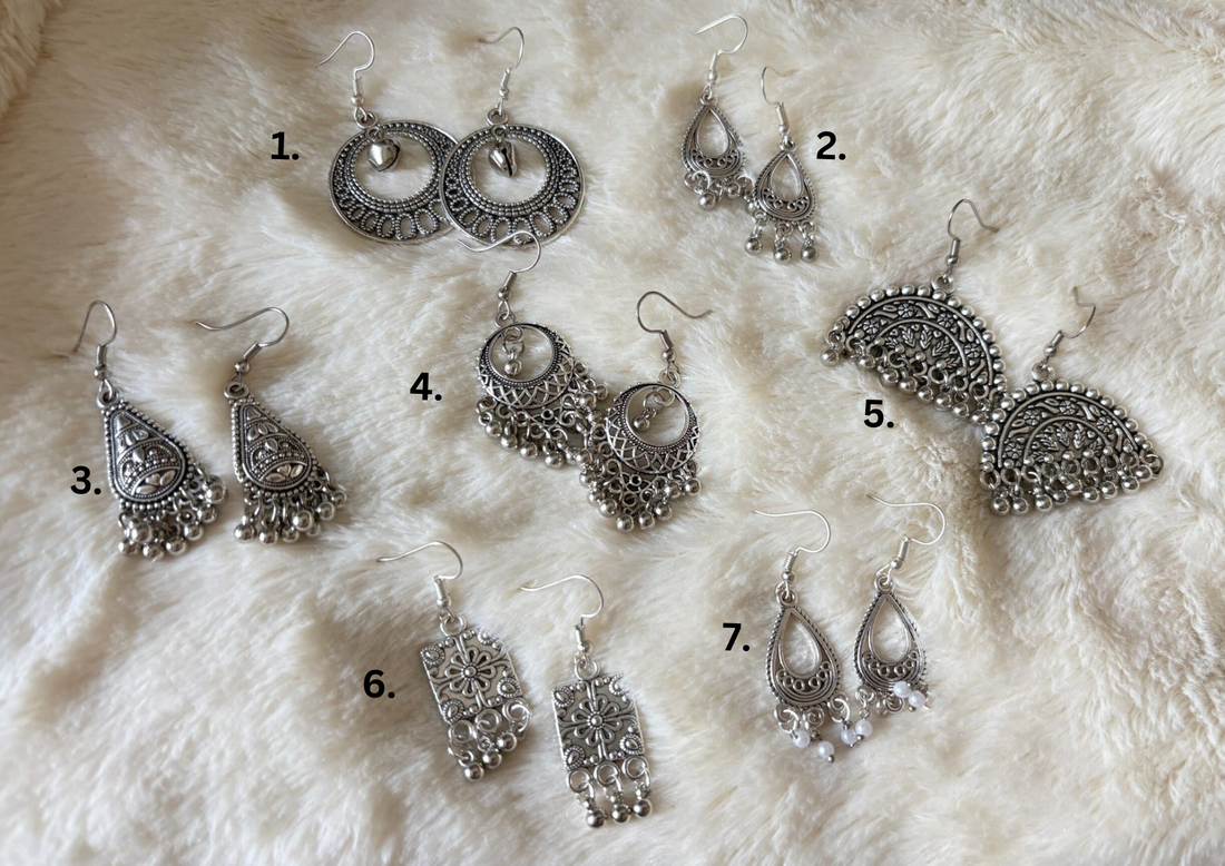New Oxidised Hook Earrings