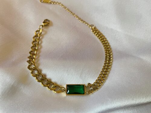 Chain Emerald Bracelet
