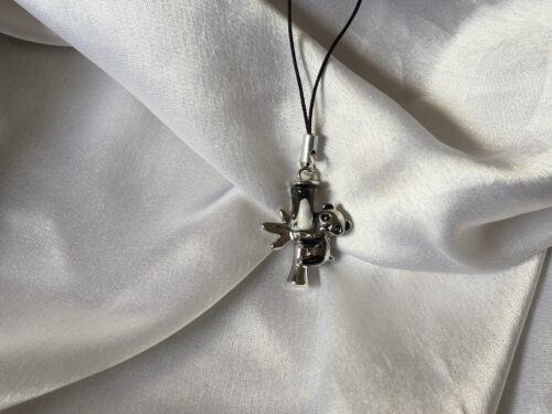 Silver Panda Phone Charm
