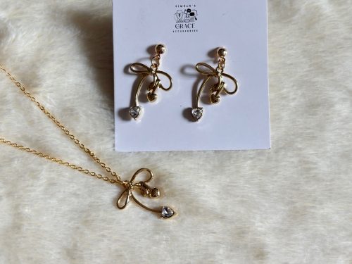 Bow with Hearts (golden)