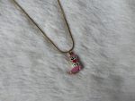 Pink Boot Necklace