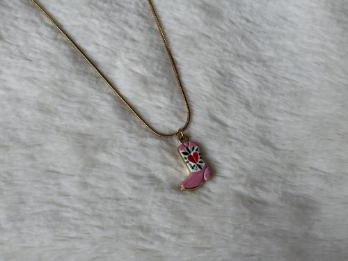 Pink Boot Necklace